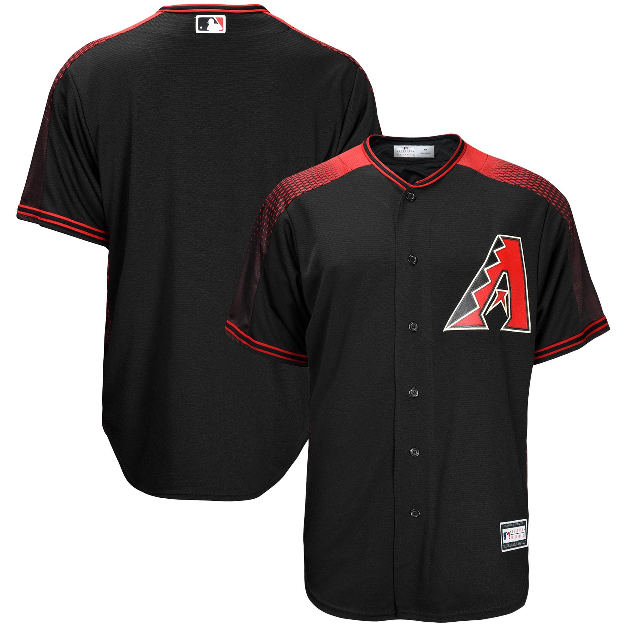 Arizona Diamondbacks Big And Tall  Team Stitched Jersey – Black