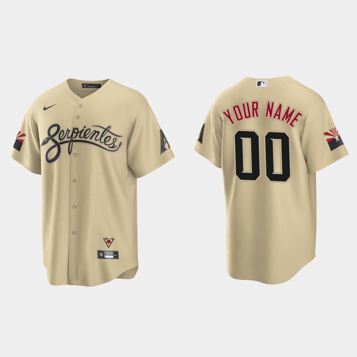 Arizona Diamondbacks Custom 2021 City Connect Jersey - Gold