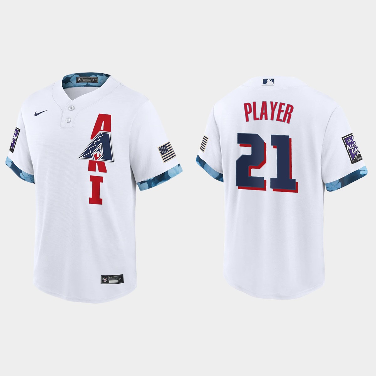 Arizona Diamondbacks Custom 2021 MLB All-Star Game Jersey – White