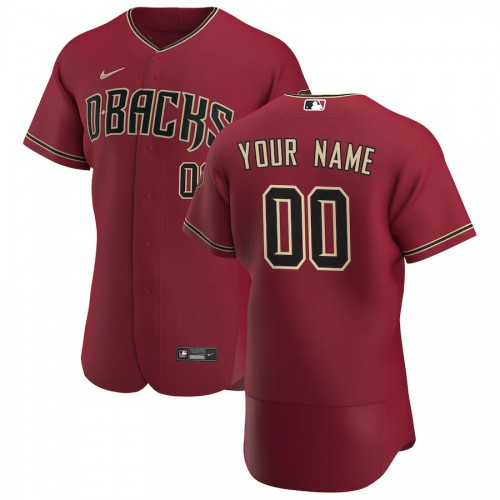 Arizona Diamondbacks Custom Men’s Crimson Alternate Team MLB Jersey