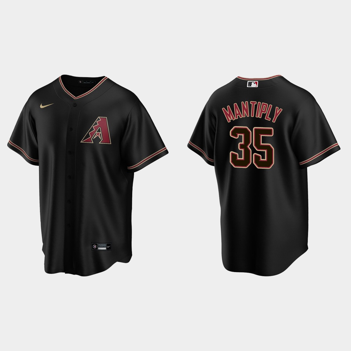 Arizona Diamondbacks Joe Mantiply Alternate Jersey - Black