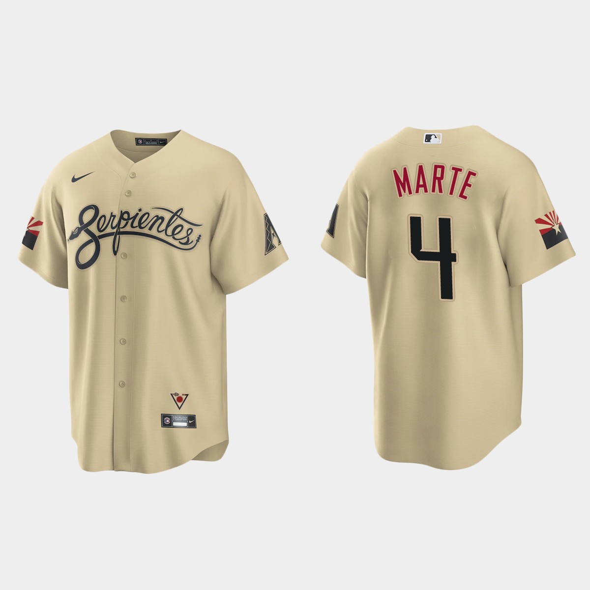 Arizona Diamondbacks Ketel Marte 2021 City Connect Jersey – Gold