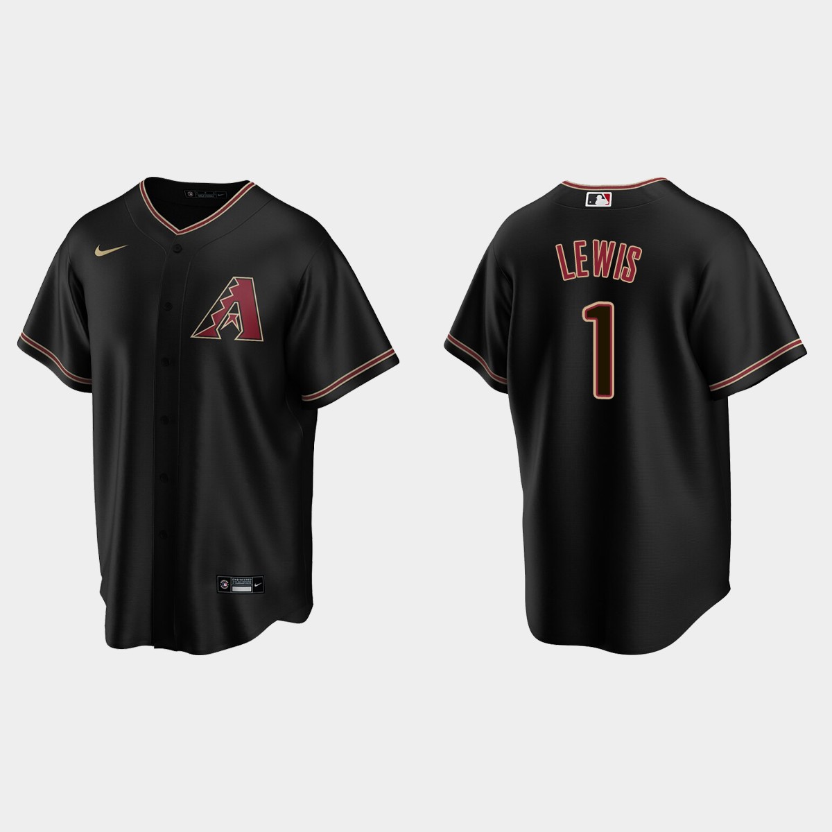 Arizona Diamondbacks Kyle Lewis Alternate Jersey - Black