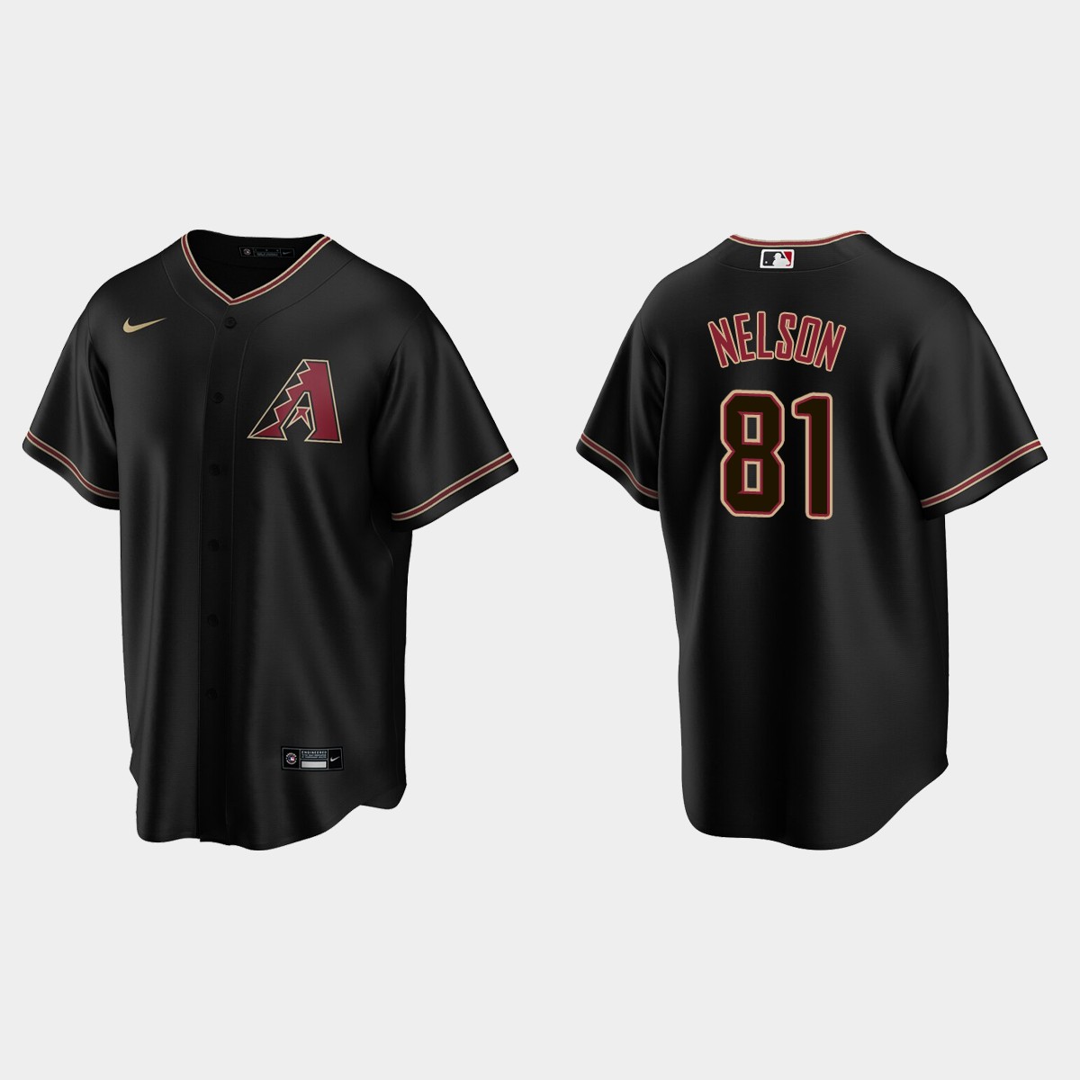 Arizona Diamondbacks Kyle Nelson Alternate Jersey - Black