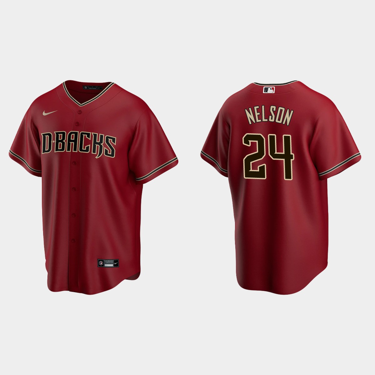 Arizona Diamondbacks Kyle Nelson Alternate Jersey - Red