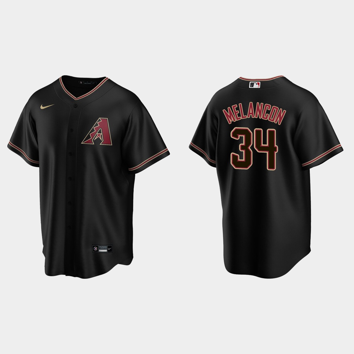 Arizona Diamondbacks Mark Melancon Alternate Jersey - Black