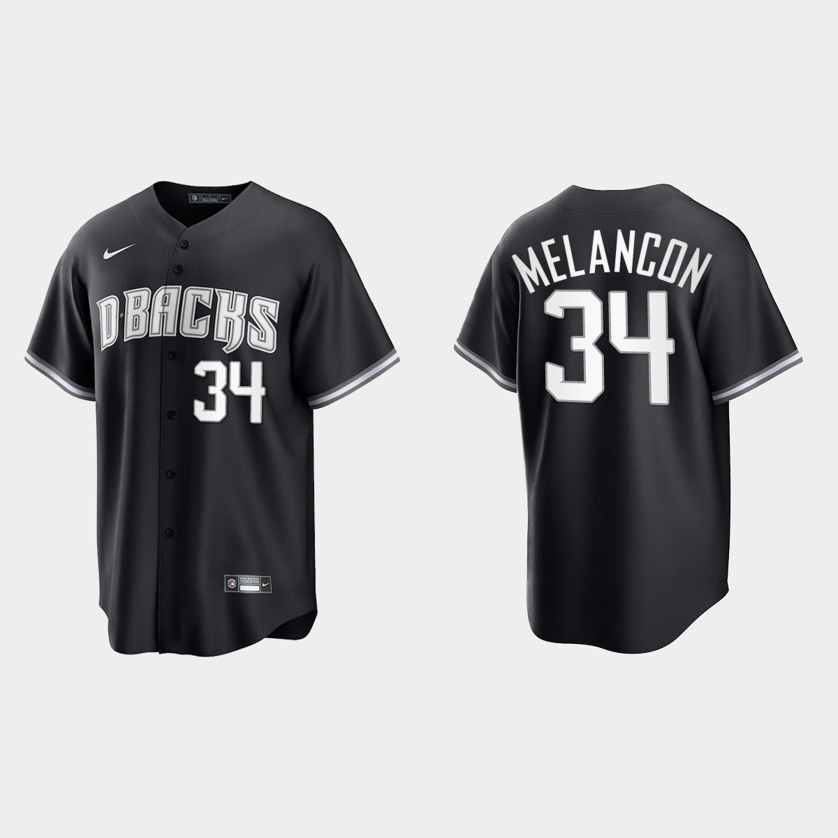 Arizona Diamondbacks Mark Melancon Jersey - Black White