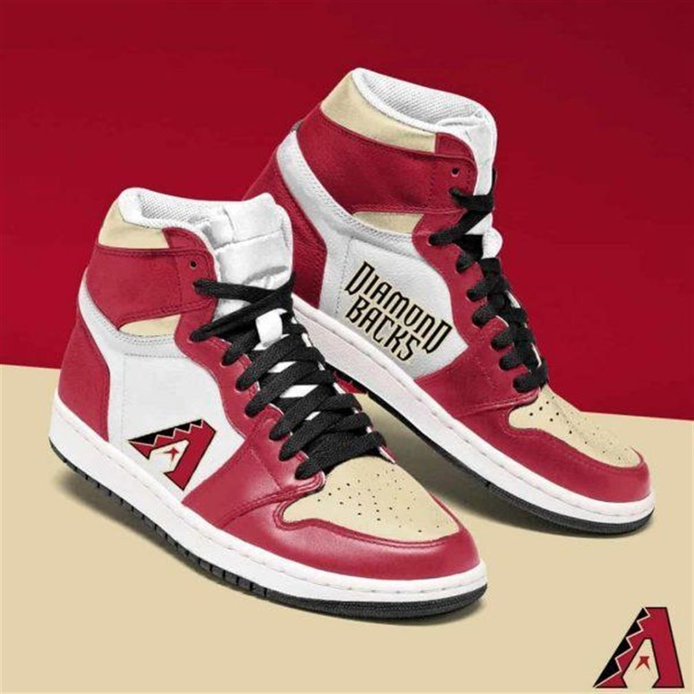 Arizona Diamondbacks MLB Fashion Sneakers Basketball Shoes Leather High Top Air Jordan Sneaker, Air Jordan Hightop