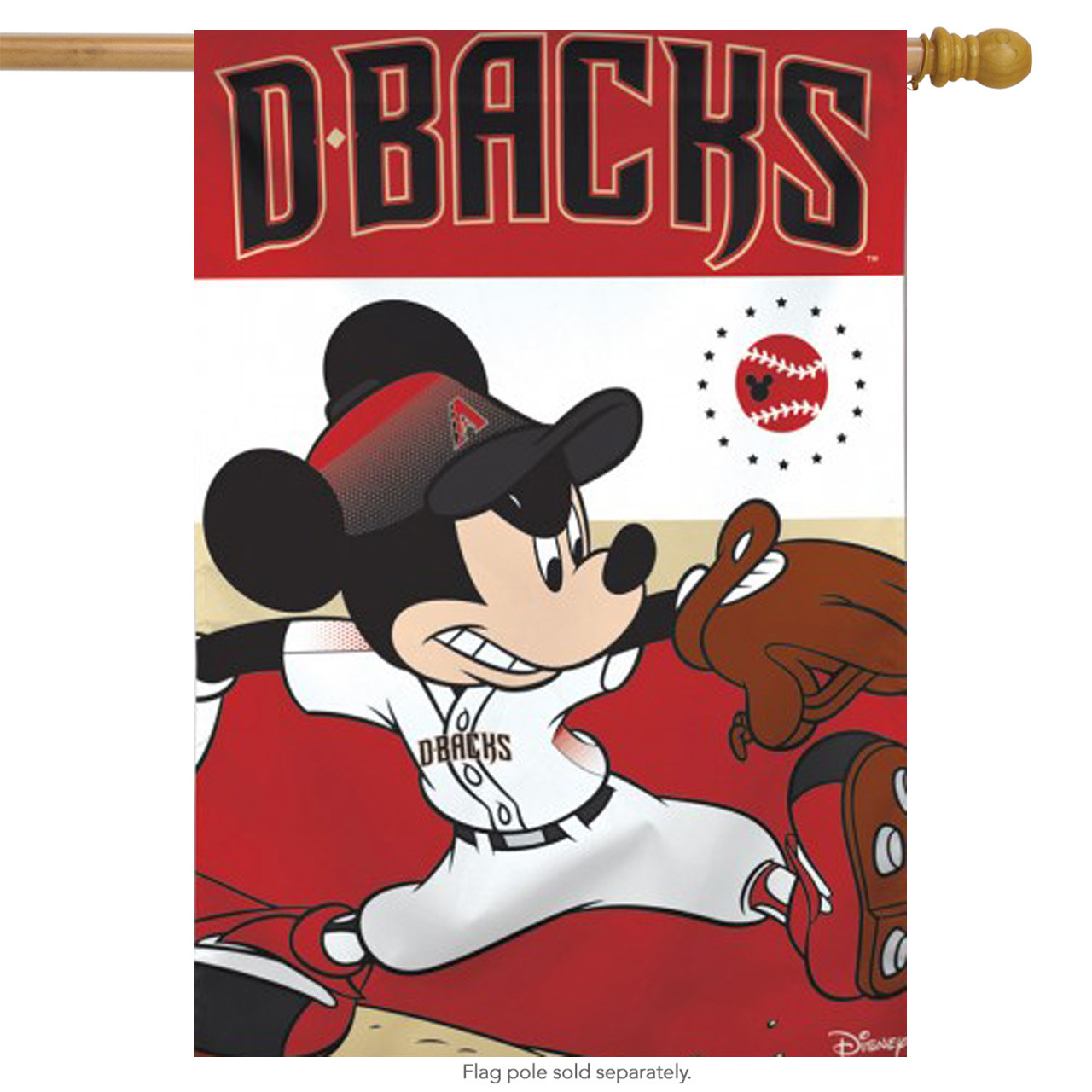 Arizona Diamondbacks MLB Mickey Mouse Baseball Garden Flag, House Flag
