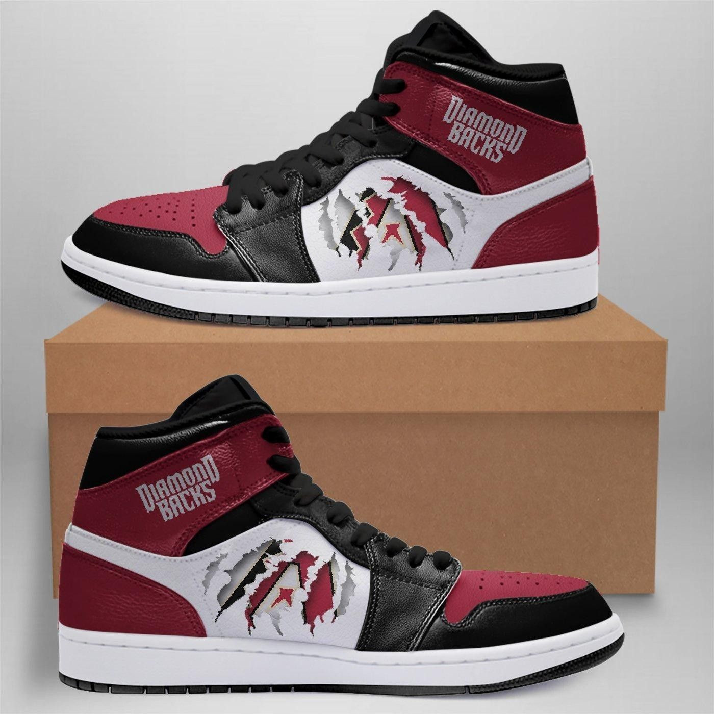 Arizona Diamondbacks MLB Team Sneakers Gift For Fans High Top Air Jordan Sneaker, Air Jordan Hightop