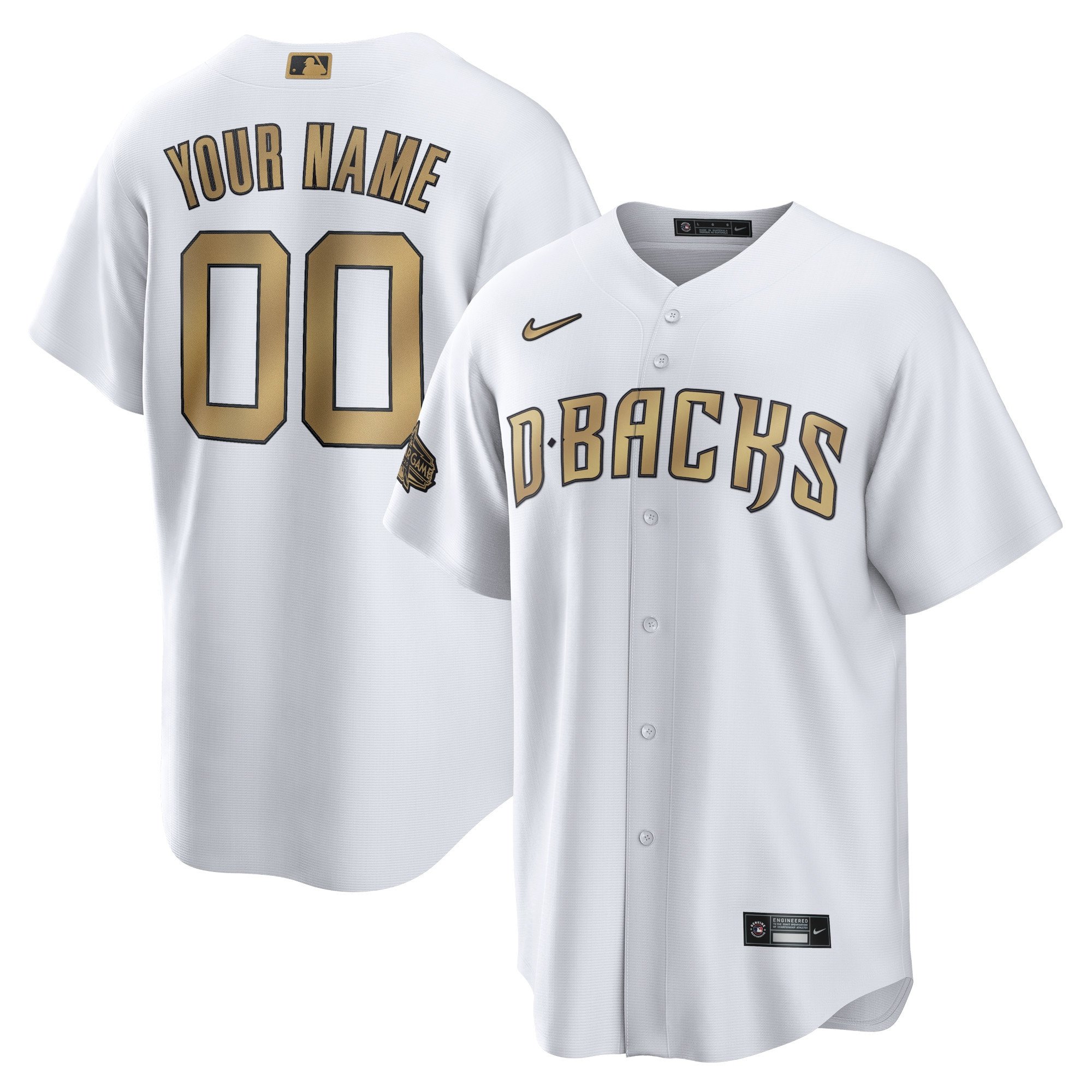 Arizona Diamondbacks Nike 2022 MLB All-Star Game Replica Custom Stitched Jersey – White