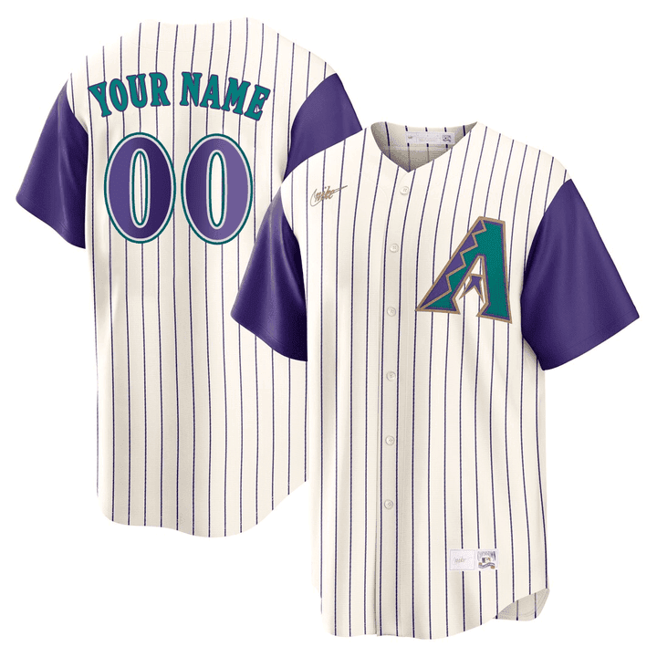 Arizona Diamondbacks Throwback Arizona State & 25th Anniversary Patch Custom Classic Jersey - All Stitched