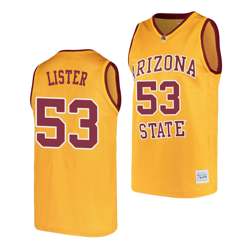 Arizona State Sun Devils Alton Lister Gold Alumni Men's College Jersey