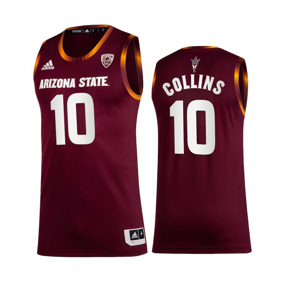 Arizona State Sun Devils Frankie Collins Jersey 2022-23 College Maroon Uniform