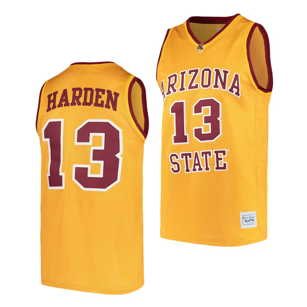 Arizona State Sun Devils James Harden Gold Alumni College Baketball Jersey Arizona State Sun Devils