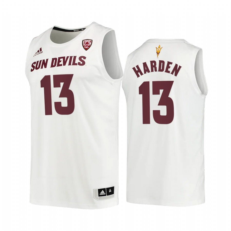 Arizona State Sun Devils James Harden Jersey College White Alumni Uniform