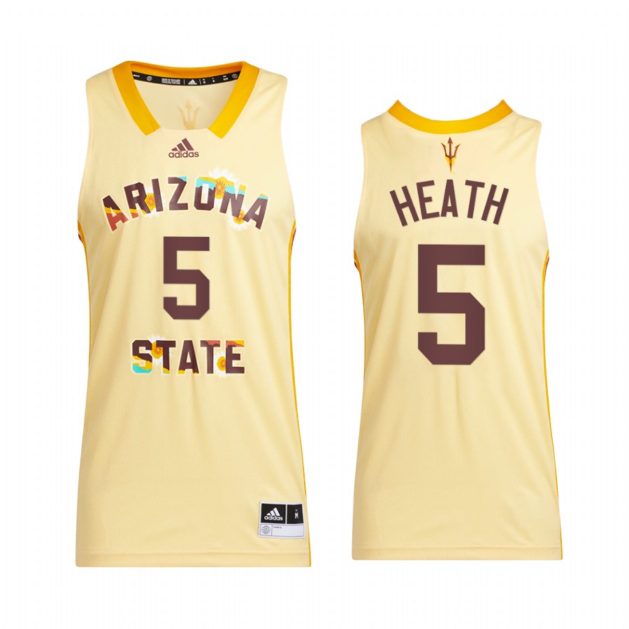 Arizona State Sun Devils Jay Heath Jersey 2022 Honoring Black Excellence Yellow Uniform