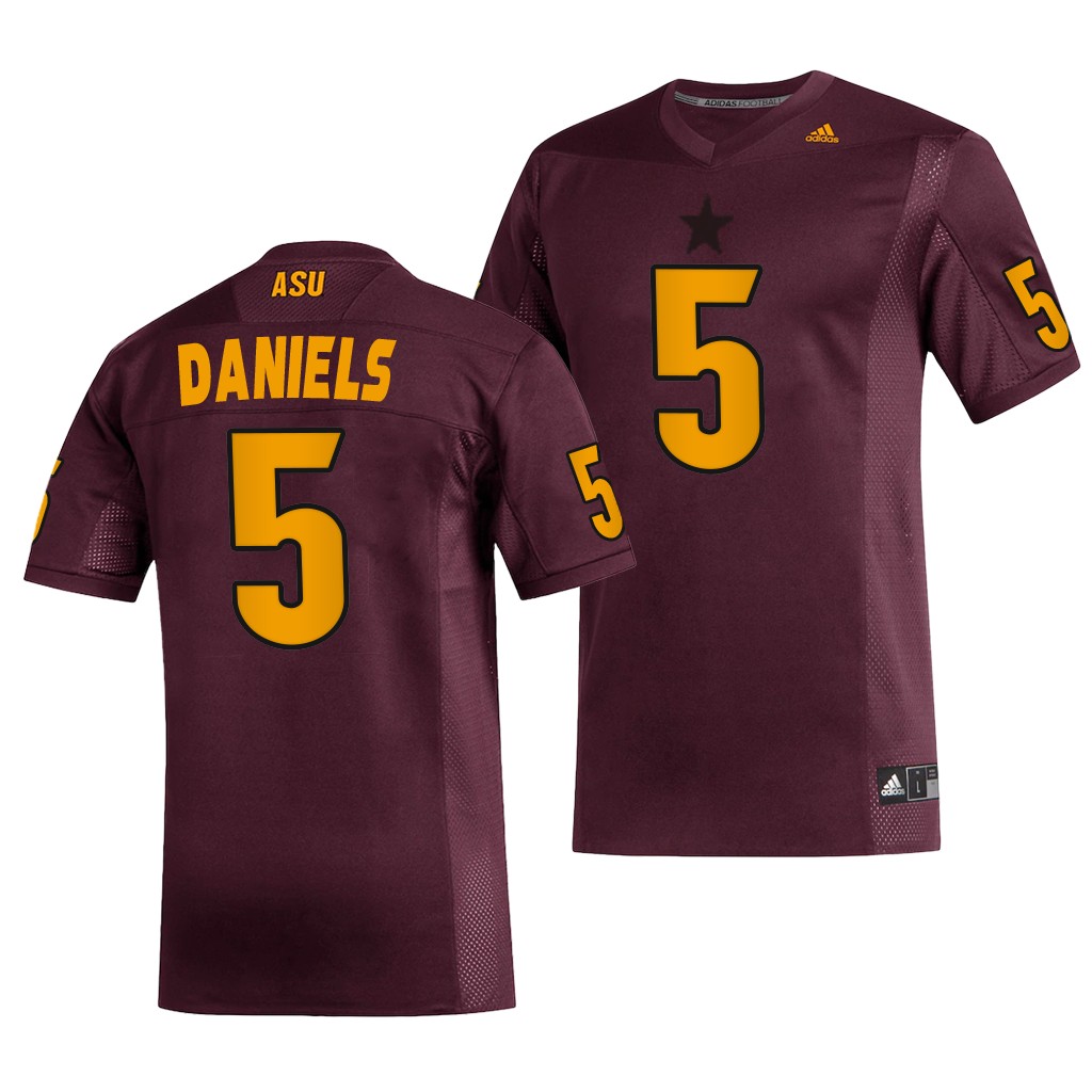 Arizona State Sun Devils Jayden Daniels Maroon College Jersey