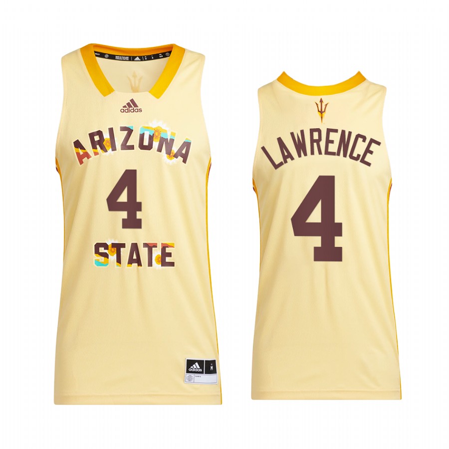 Arizona State Sun Devils Kimani Lawrence Jersey 2022 Honoring Black Excellence Yellow Uniform