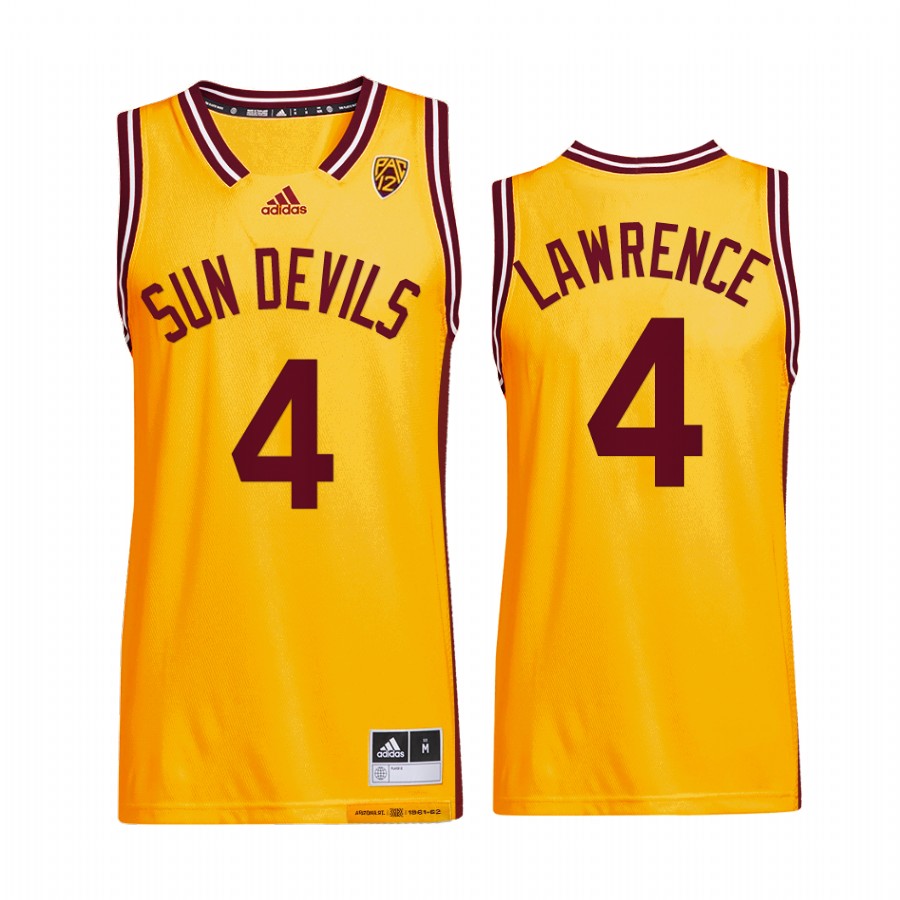 Arizona State Sun Devils Kimani Lawrence Jersey 2022 Reverse Retro Gold College Uniform