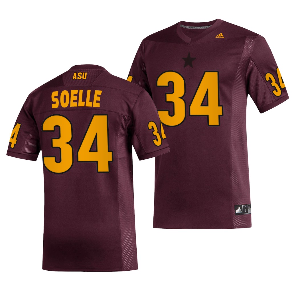 Arizona State Sun Devils Kyle Soelle Maroon College Jersey