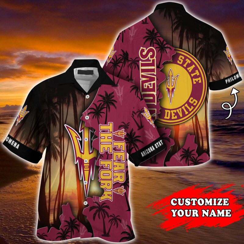 Arizona State Sun Devils NCAA Customized Summer Hawaiian Shirt