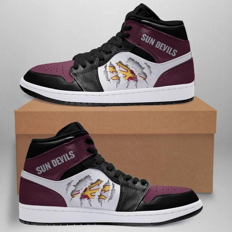 Arizona State Sun Devils NCAA Fashion The best Sneakers Basketball Shoes Leather High Top Air Jordan Sneaker, Air Jordan Hightop