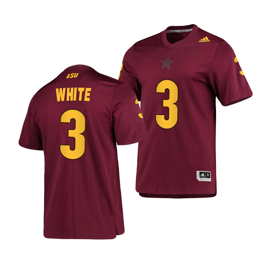 Arizona State Sun Devils Rachaad White 3 Maroon AEROREADY Jersey Men's