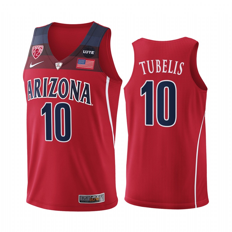 Arizona Wildcats Azuolas Tubelis Jersey 2021-22 College Red Uniform