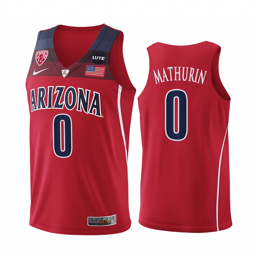 Arizona Wildcats Bennedict Mathurin Jersey 2021-22 College Red Uniform
