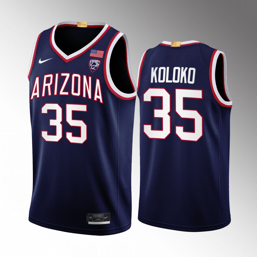 Arizona Wildcats Christian Koloko Jersey Limited Navy Uniform