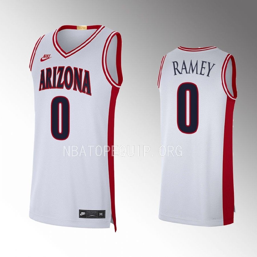 Arizona Wildcats Courtney Ramey Jersey Limited White 2022 Maui Invitational Champs Uniform