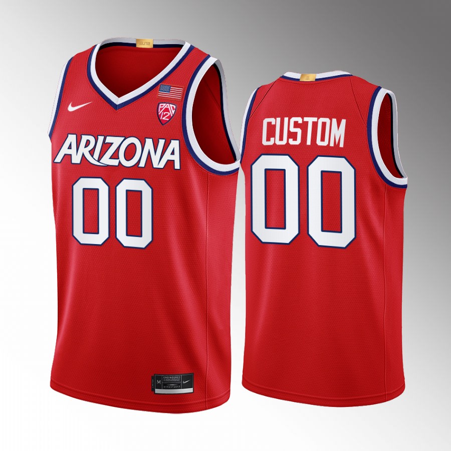 Arizona Wildcats Custom Jersey 2022-23 College Red Uniform