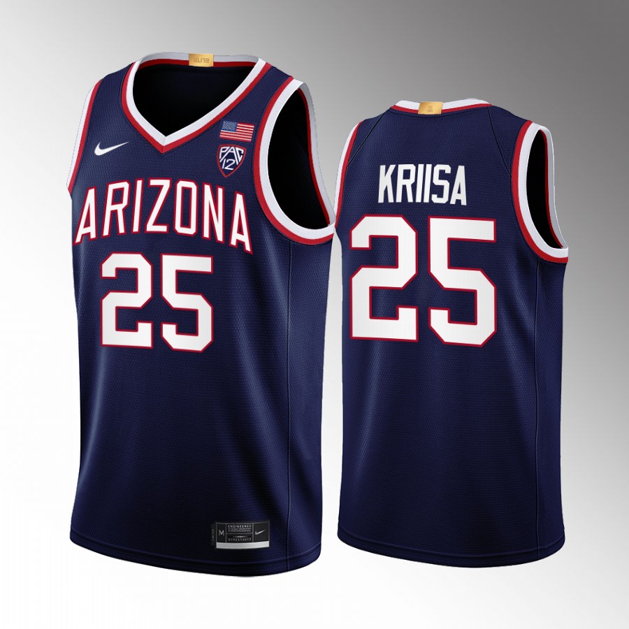 Arizona Wildcats Kerr Kriisa Jersey 2022-23 Limited Navy Uniform