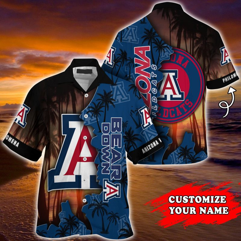 Arizona Wildcats NCAA Customized Summer Hawaiian Shirt