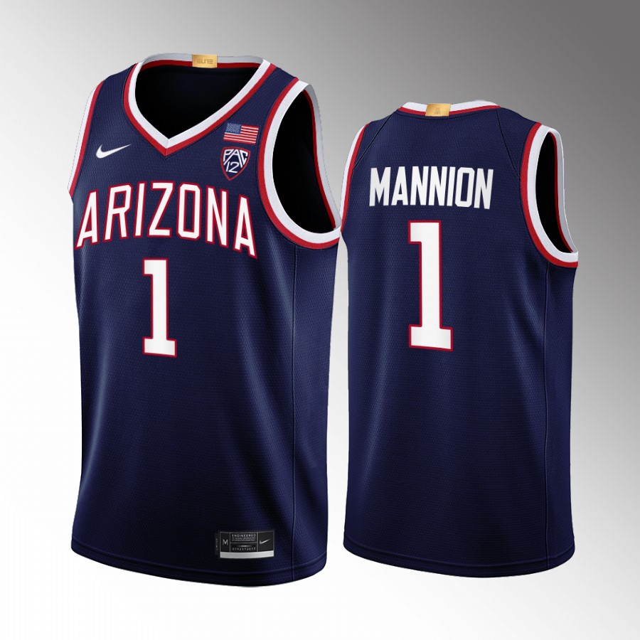 Arizona Wildcats Nico Mannion Jersey Limited Navy Uniform