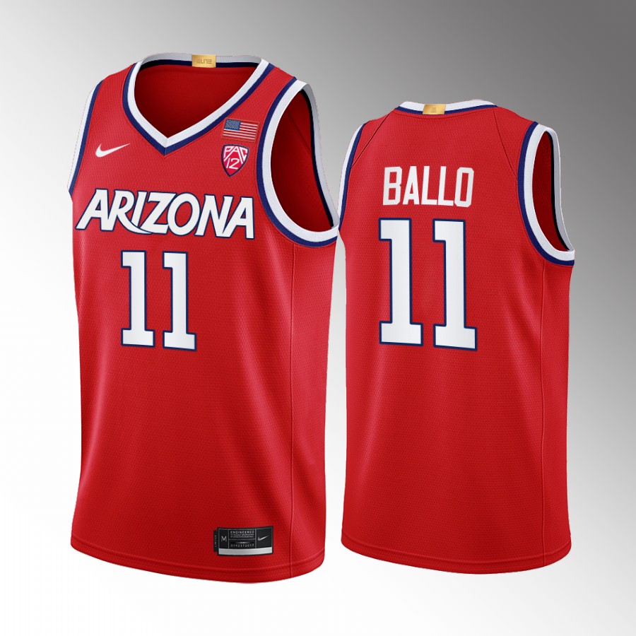 Arizona Wildcats Oumar Ballo Jersey 2022-23 College Red Uniform