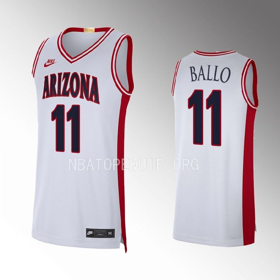 Arizona Wildcats Oumar Ballo Jersey Limited White 2022 Maui Invitational Champs Uniform