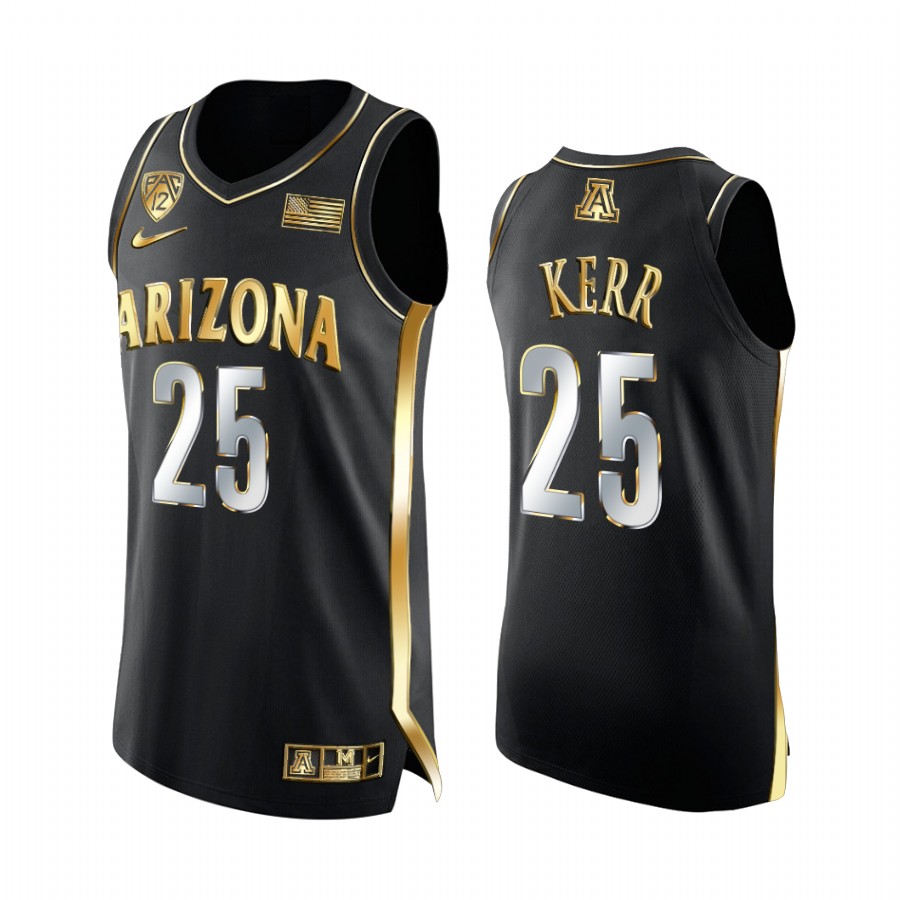 Arizona Wildcats Steve Kerr Jersey Golden Edition Black Alumni Uniform