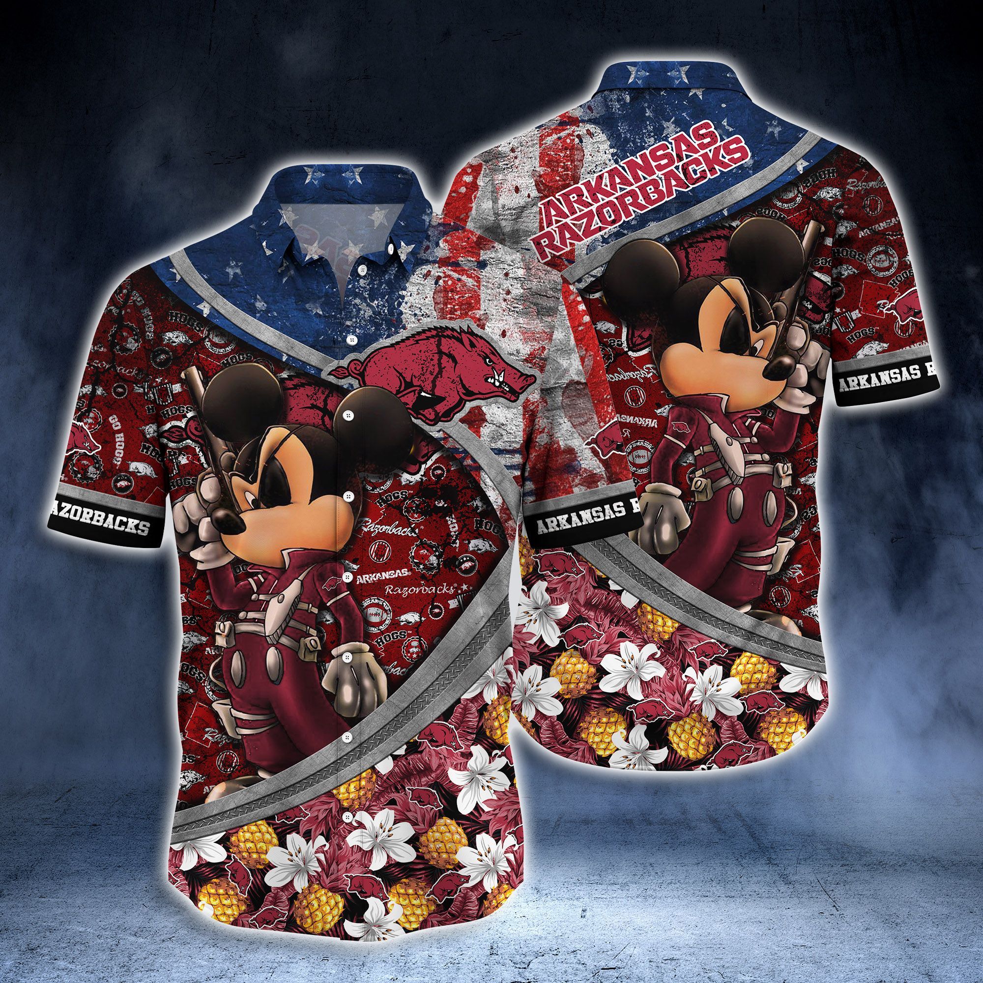 Arkansas Razorbacks NCAA -Hawaii Shirt Style Hot Trending