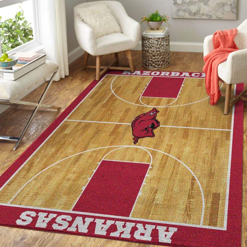 Arkansas Razorbacks Ncaa Basketball Limited Edition Rectangle Rug