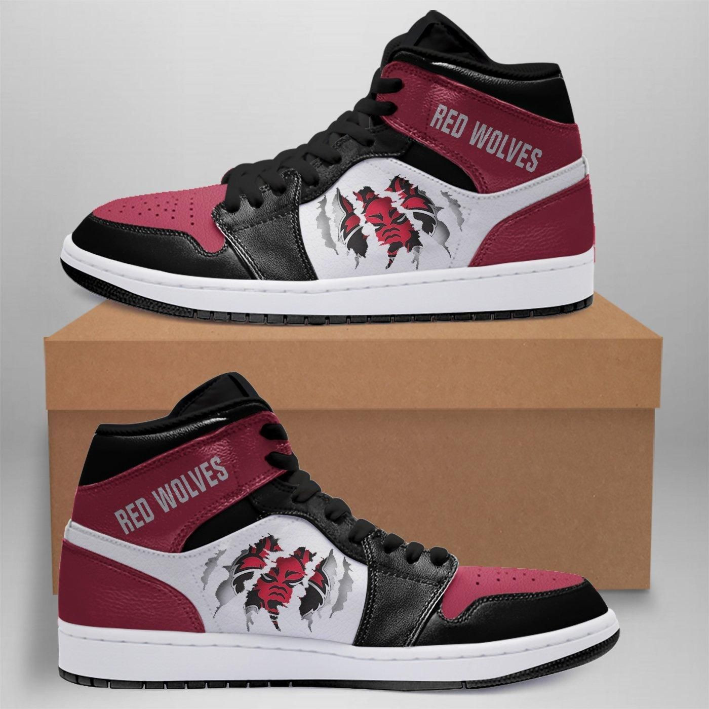 Arkansas State Red Wolves NCAA Team Sneakers Gift For Fans High Top Air Jordan Sneaker, Air Jordan Hightop