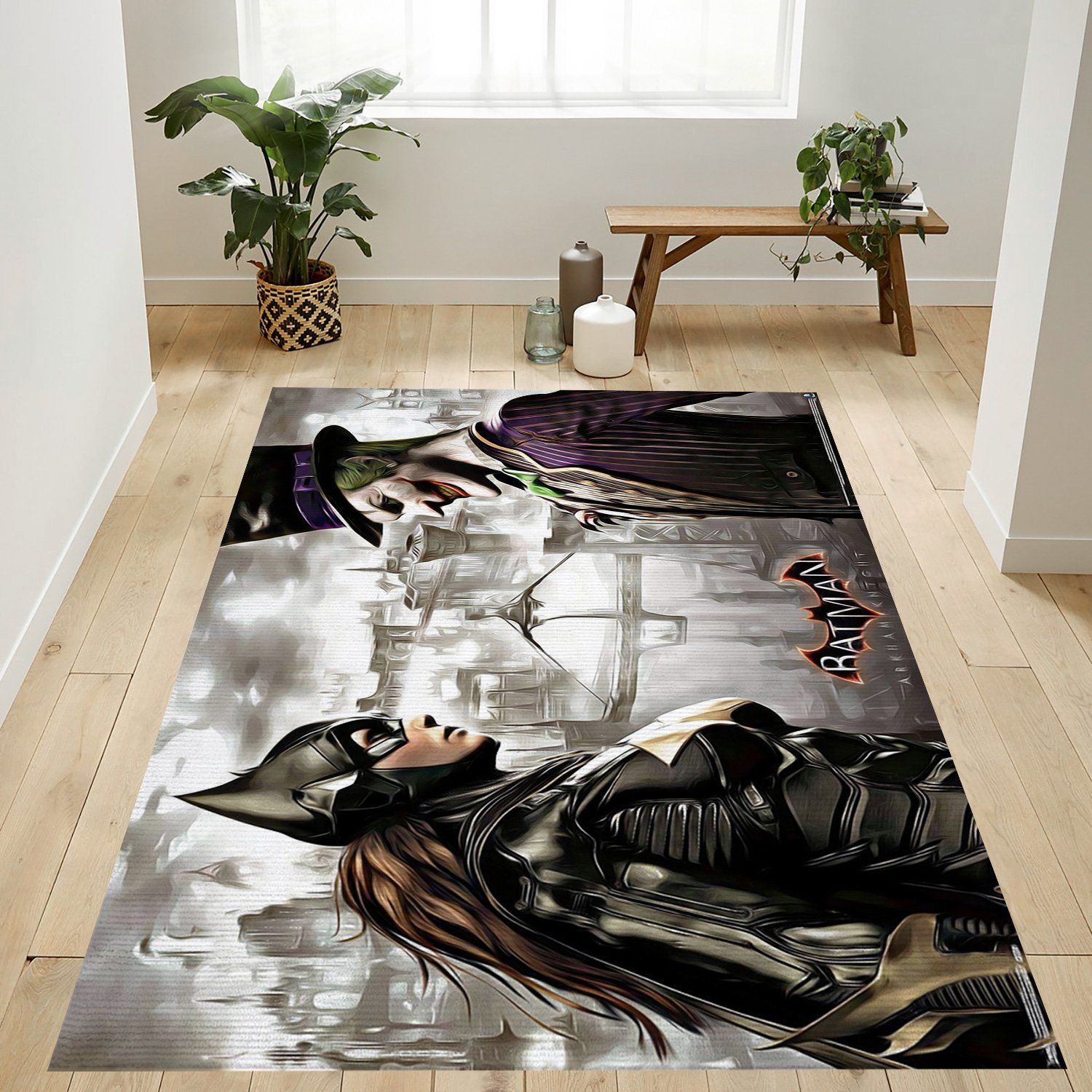 Arkham Knight Faceoff Rectangle Rug – Custom Size And Printing