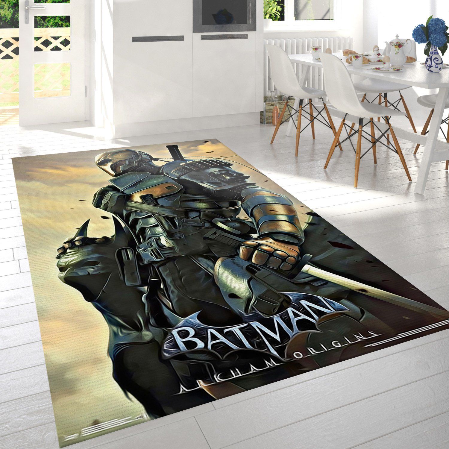 Arkham Origins Deathstroke Rectangle Rug – Custom Size And Printing