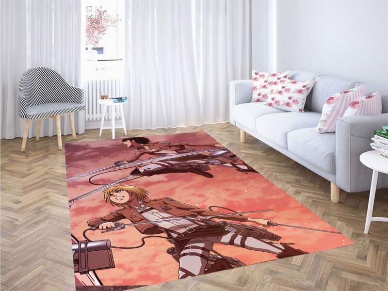 Armin And Eren Attack On Titan Carpet Rectangle Rug