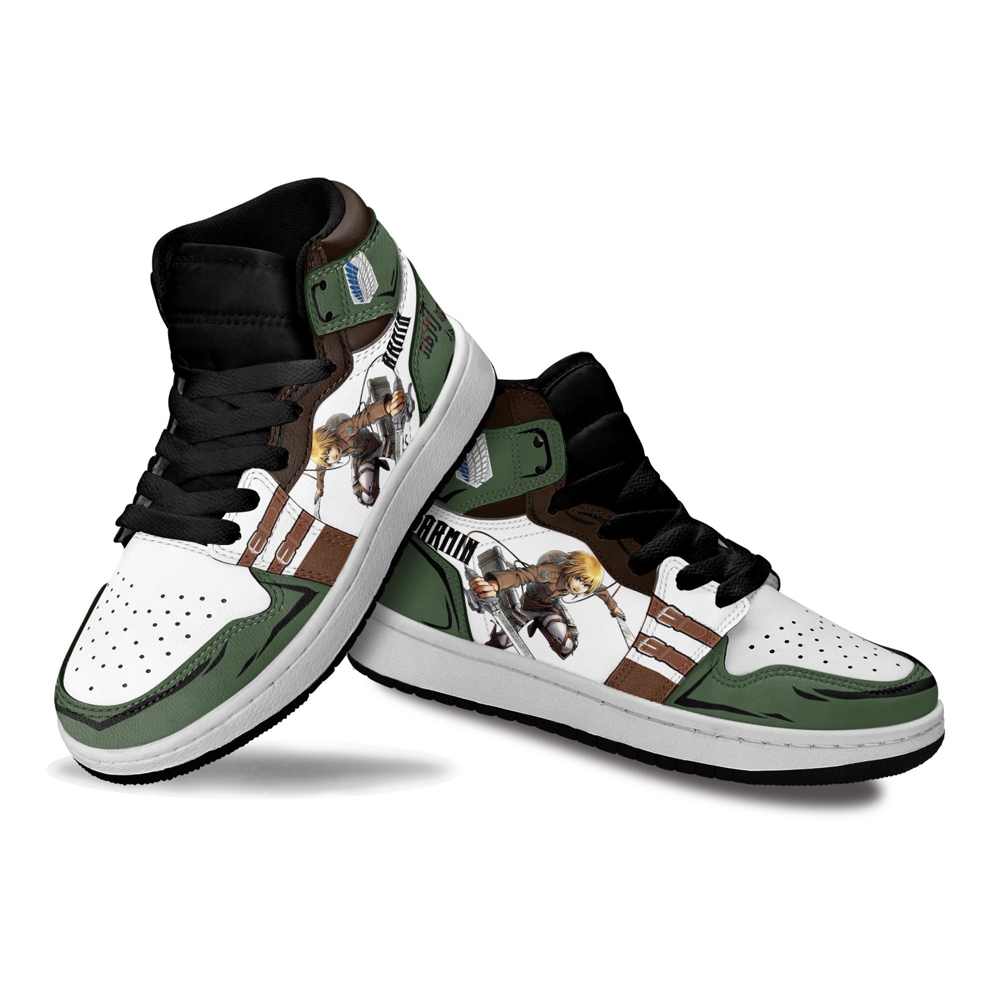 Armin Arlert Kids Sneakers Custom Anime Attack On Titan Shoes For Kids