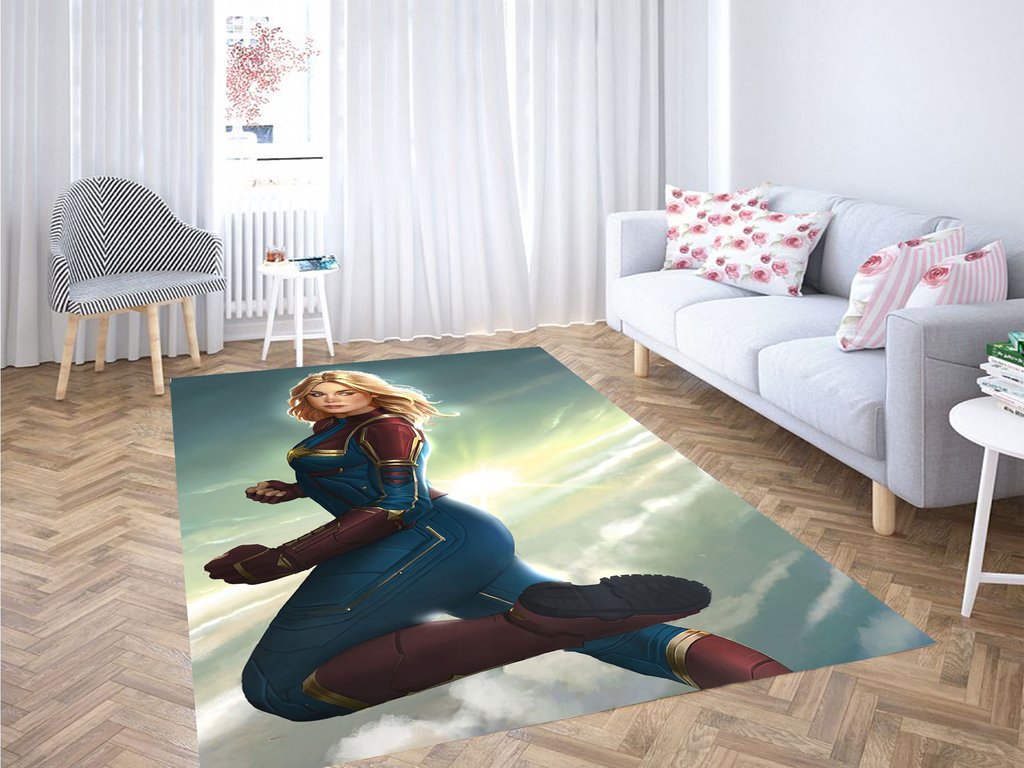 Armor Of Captain Marvel Living Room Modern Carpet Rectangle Rug