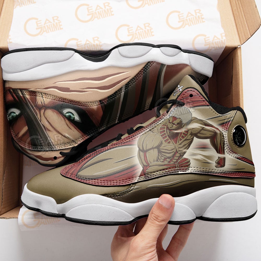 Armored Titan and Eren Titan JD13 Sneakers Attack On Titan Custom Anime Shoes