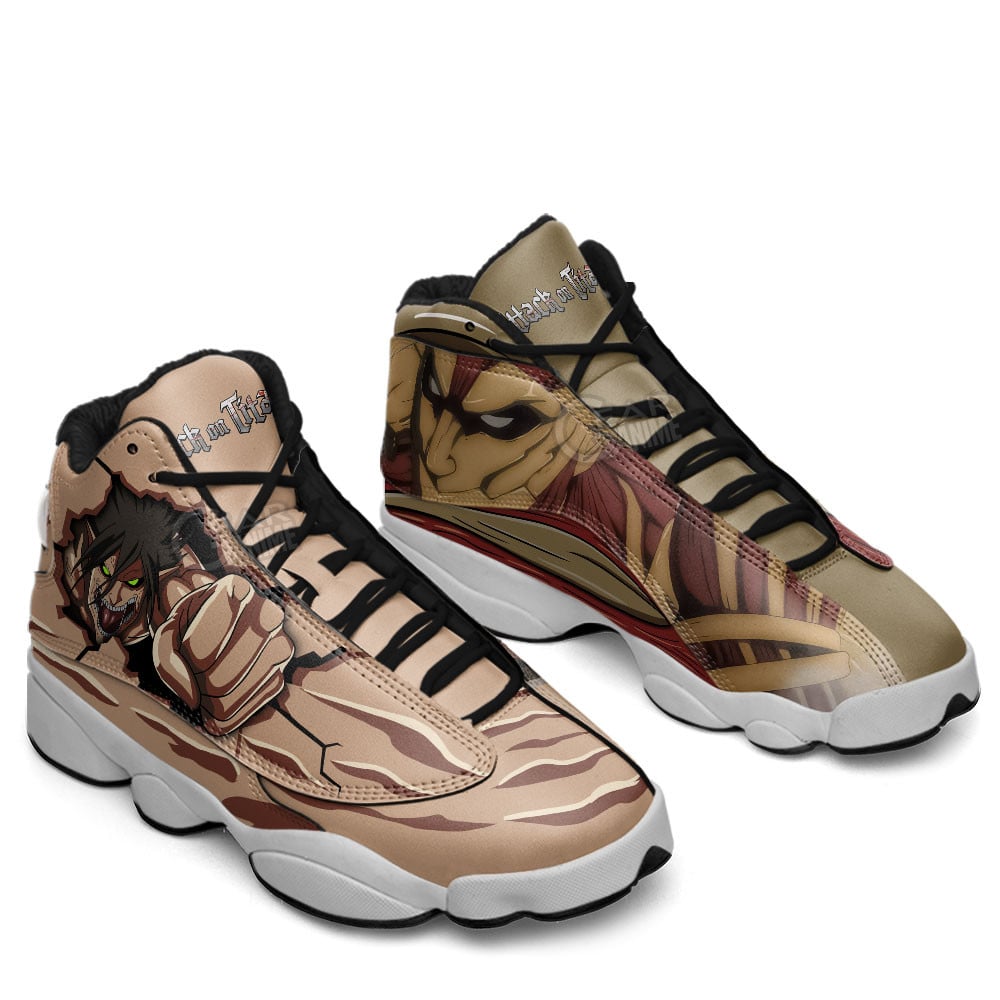 Armored Titan and Eren Titan JD13 Sneakers Attack On Titan Custom Anime Shoes