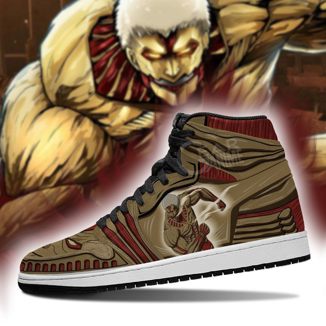 Armored Titan Attack On Titan Anime 1 High Top Air Jordan Sneaker, Air Jordan Hightop